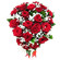 red roses bouquet with babys breath. Dnipro