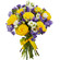 bouquet of yellow roses and irises. Dnipro
