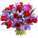 bouquet of tulips and irises. Dnipro